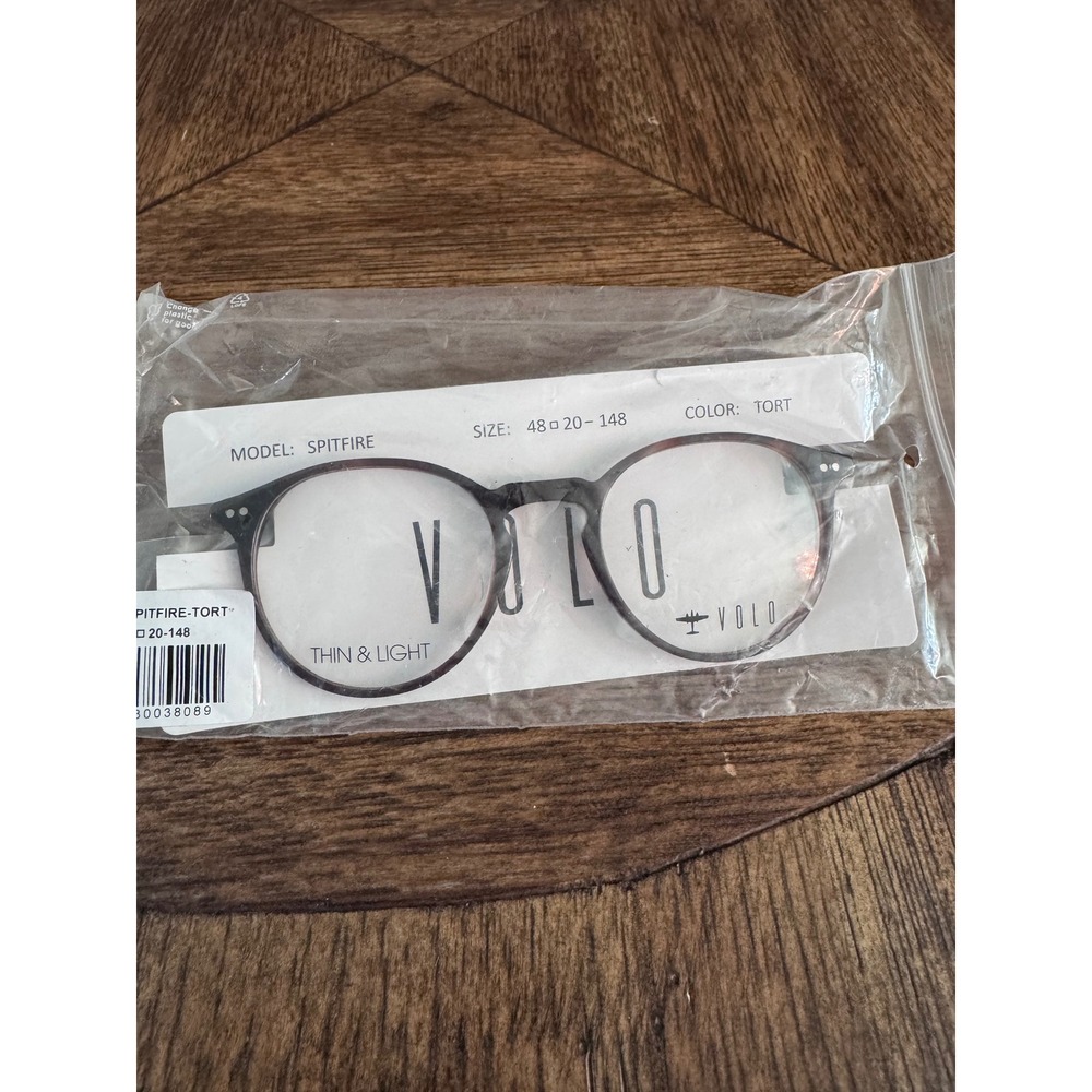 Volo Spitfire Tortoise Shell Eyeglass Frames Round 48-20-148 SPITFIRE-TORT NEW
